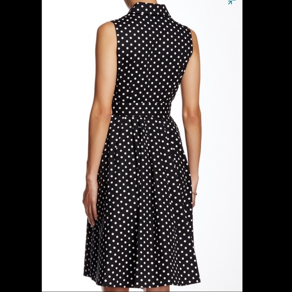 Eliza J Collar Polka Dot Shirt Dress - Picture 2 of 2